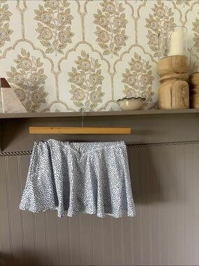 White and Black Polka Dot Swing Skirt